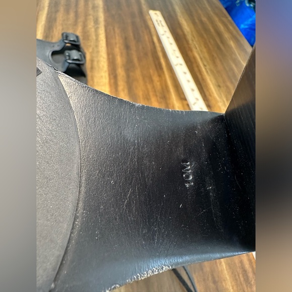 Tory Burch Broome Black Leather Lace-Up Combat Boots Size 10 EUC - Picture 8 of 11